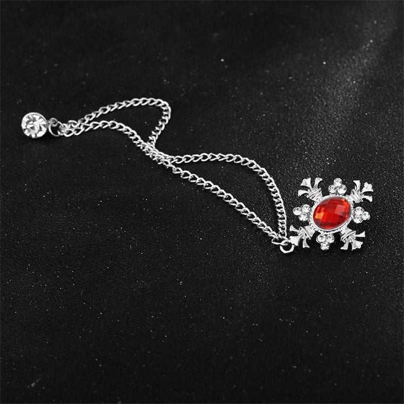 WCRAZYE 2PCS Long Chain Brooch Crystal Tassel Brooch Pin Gem Brooch Fashion Scarf Tie Pins for Women Men Wedding - Image 5